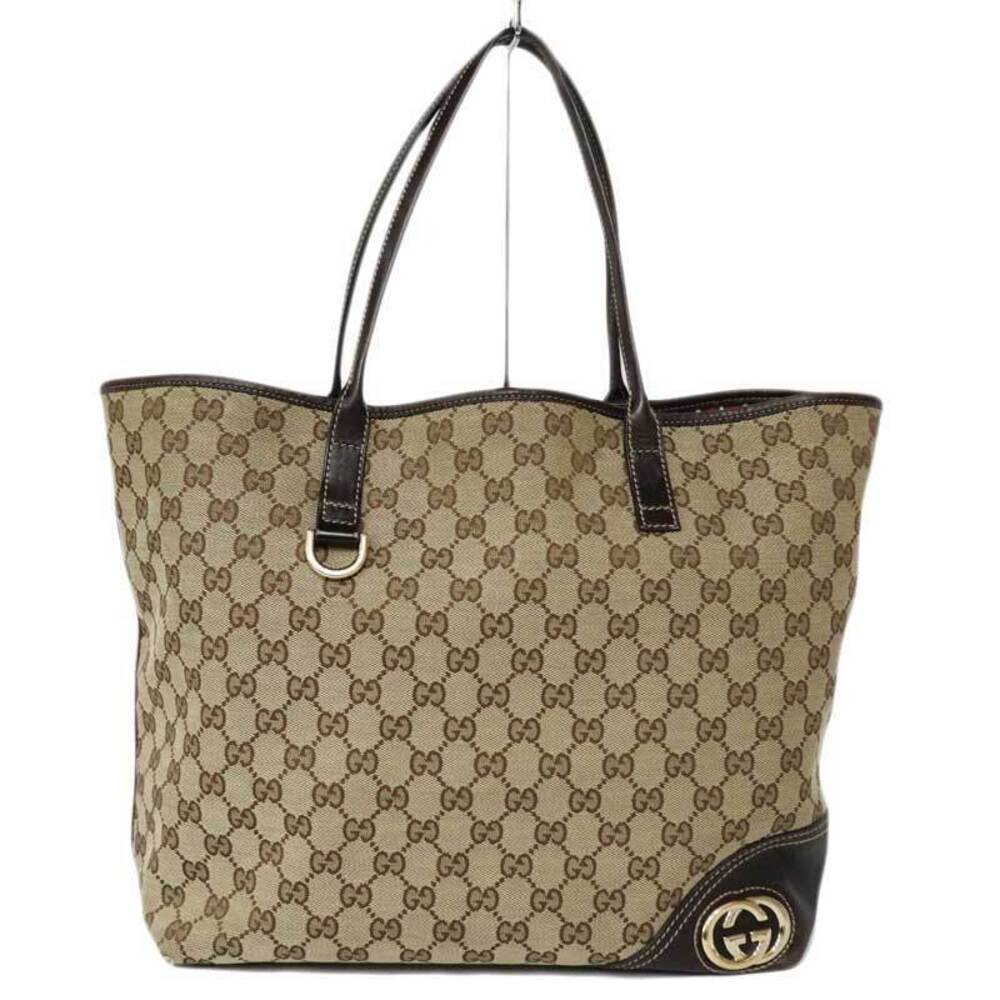 Gucci GG Canvas Britt tote bag monogram canvas interlocking G Brown